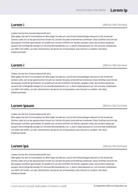 Ein graues, sauberes Konzept für eine persönliche Stellungnahme