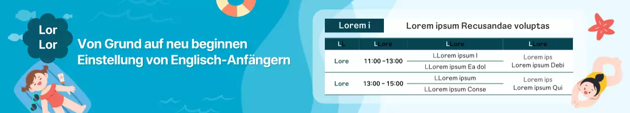 Die Sommer-Specials der Schule mit azurblauem Meerblick im Sommer