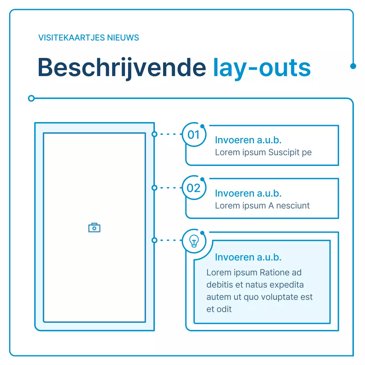 Een gids voor bedrijfsnieuwsbrieven in witte en blauwe geometrie