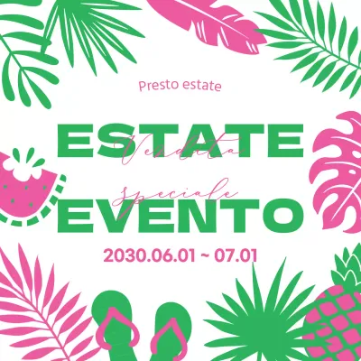 Rosa e verde per una simpatica vendita estiva