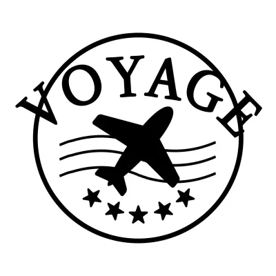 Concept de voyage avec des étoiles noires et une illustration d'avion