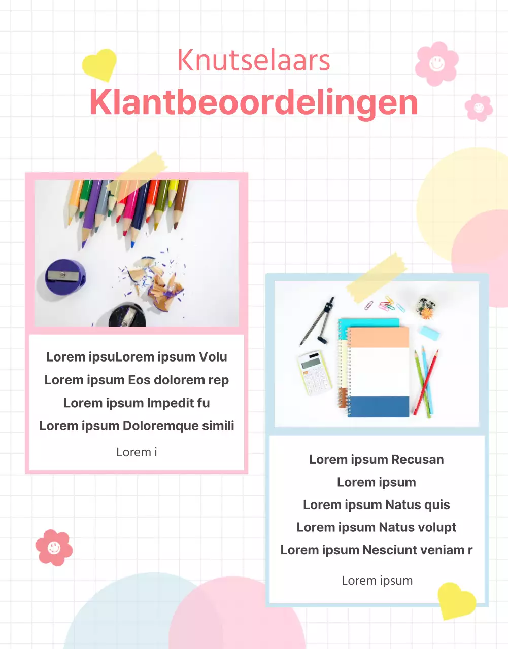 Stationery Store willekeurige doos evenement met pastelkleurige achtergrond