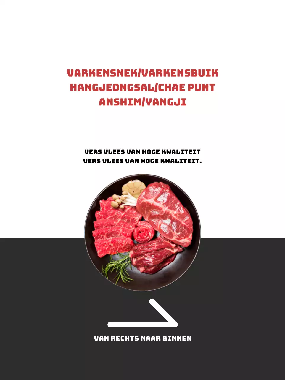 Promoot je slagerij met een strakke witte en grijze look