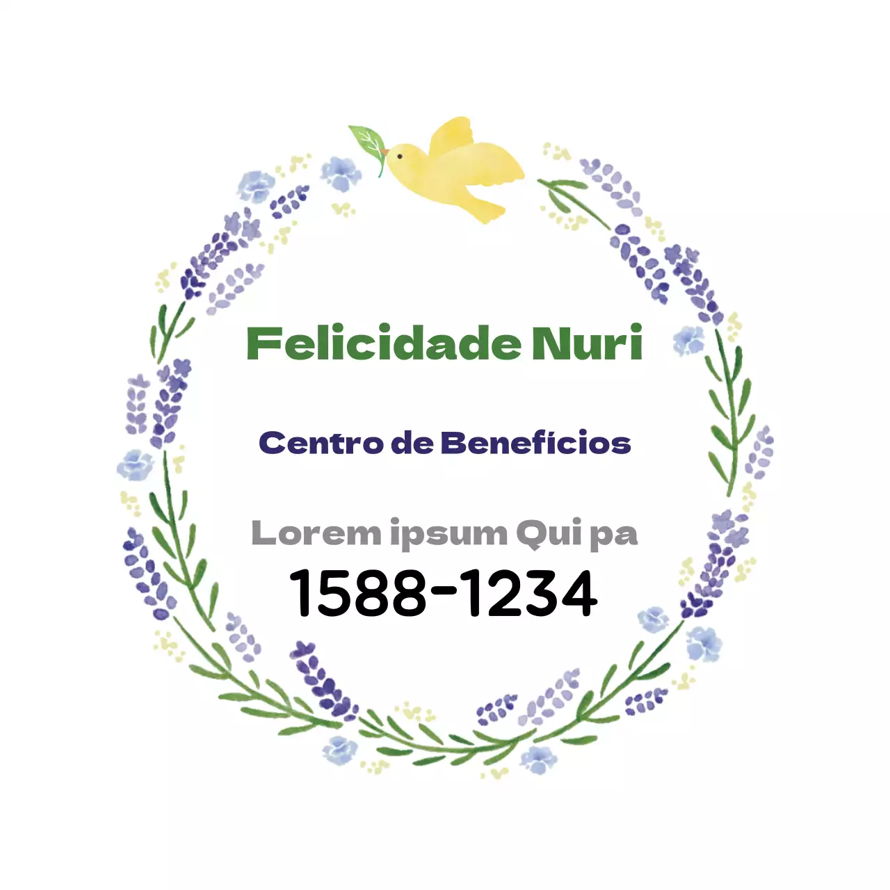 Ilustração a aguarela branca para promover um centro de bem-estar