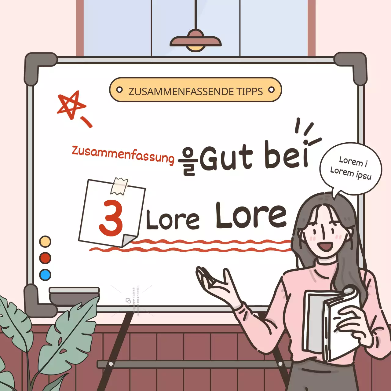 Ein Leitfaden für die Zusammenfassung grundlegender Informationen in rosa und weiß