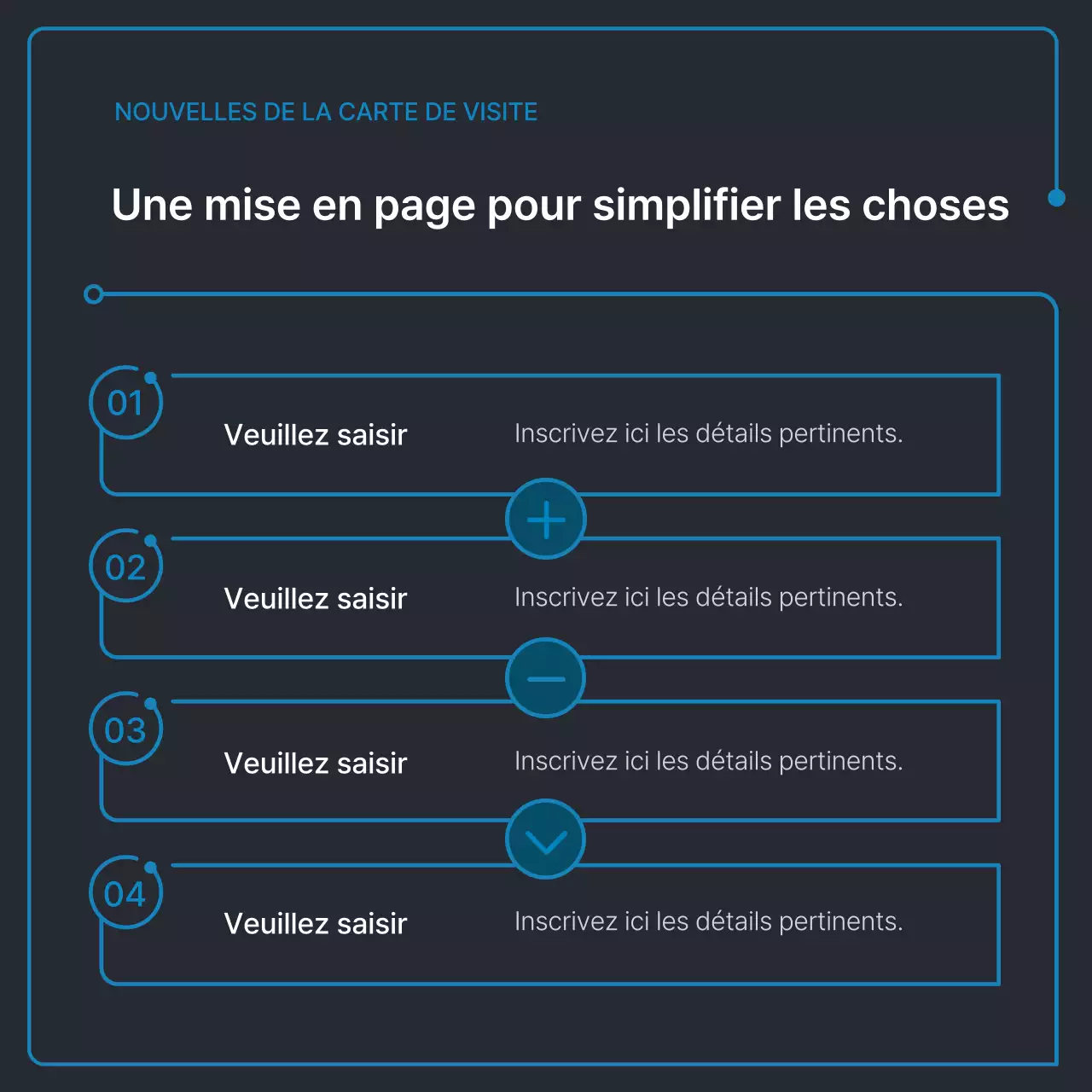 Formes géométriques simples en noir et bleu pour les entreprises