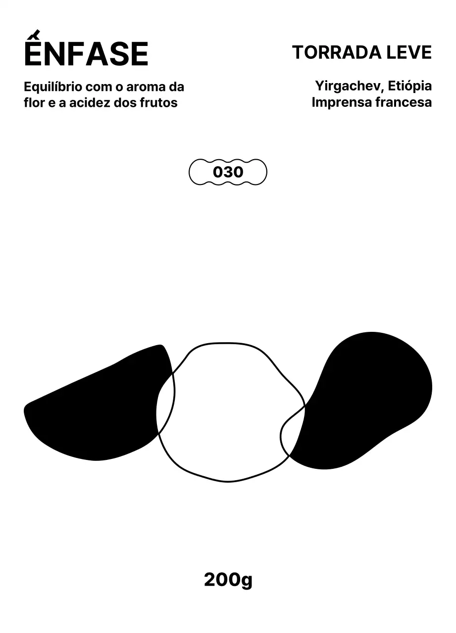 Design simples com formas pretas como acentos