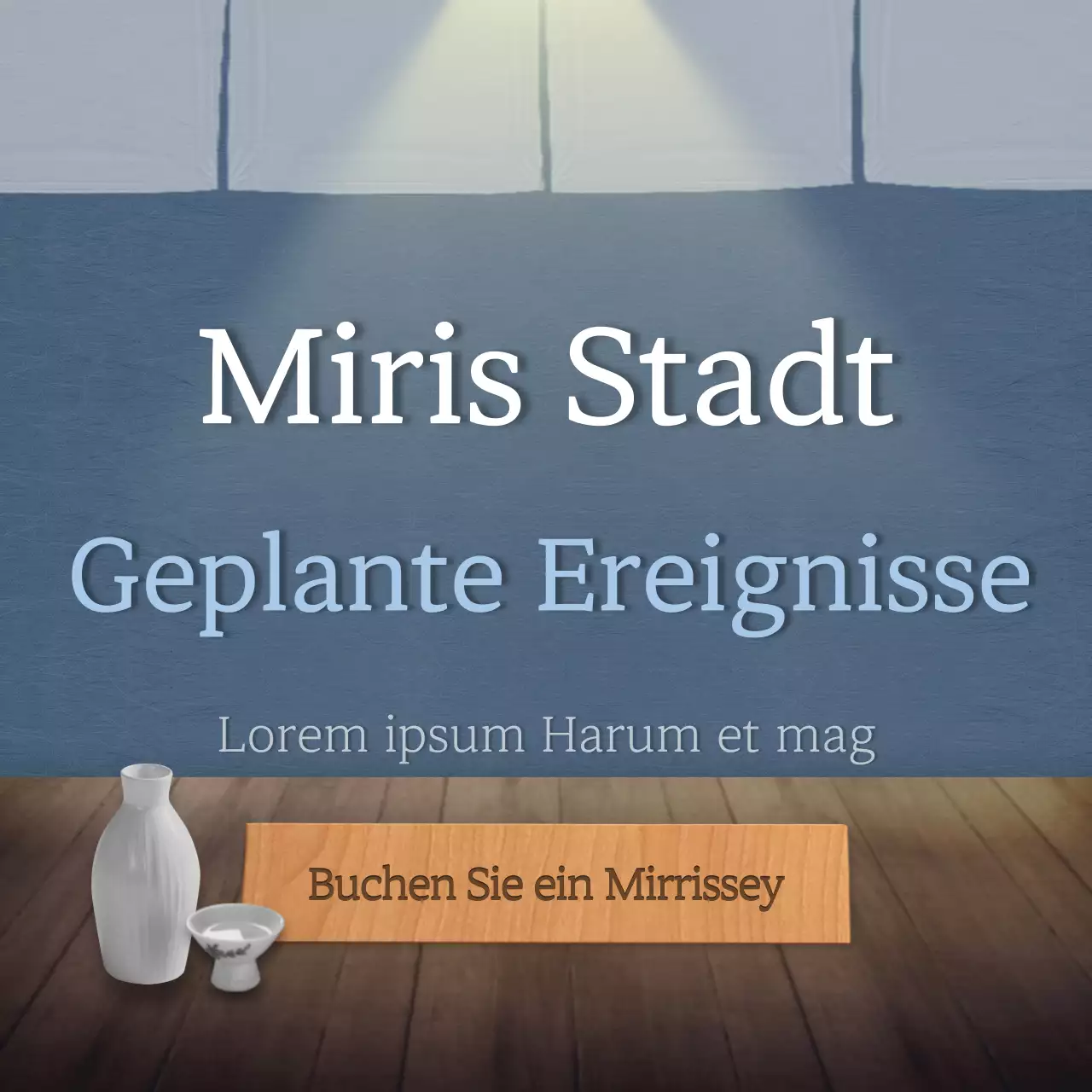 Japanisches Restaurantkonzept in Marineblau und Braun