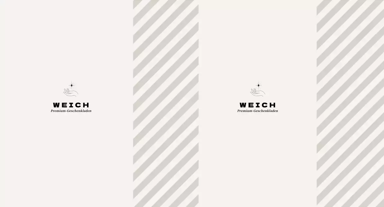 Elfenbeinfarbenes Streifenmuster Geschenkeladen