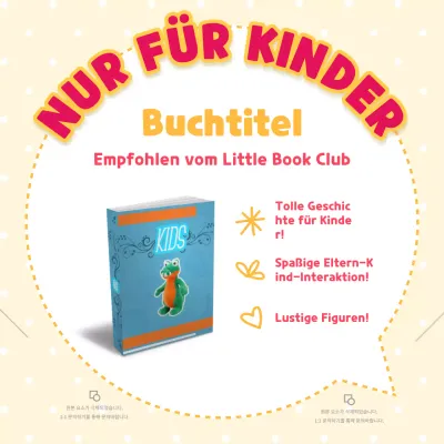 Förderung von Kinderbuchempfehlungen in einem hübschen gelb-roten Farbschema V1
