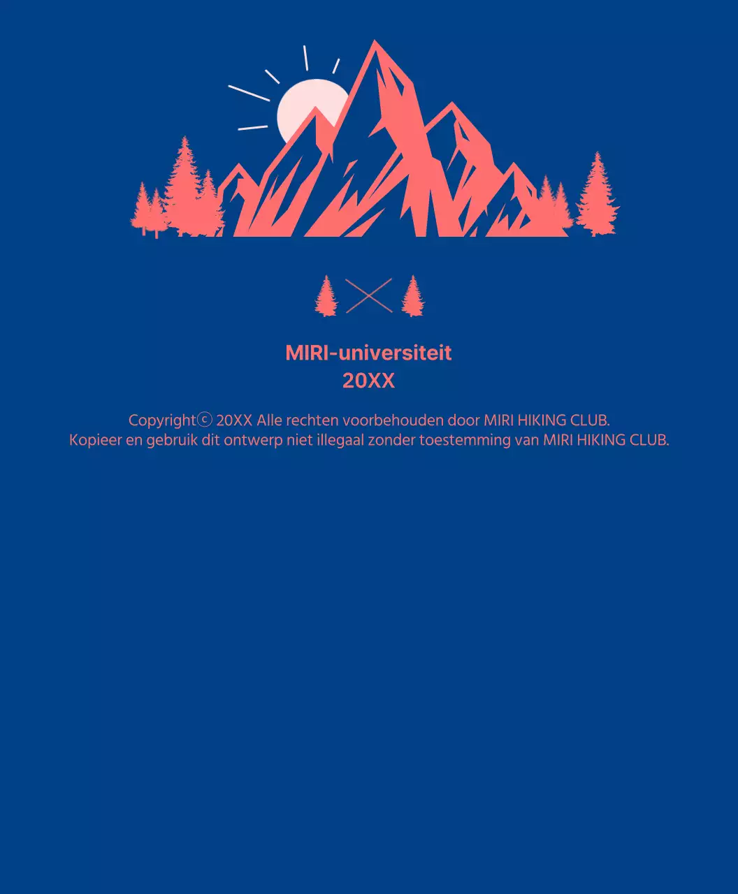 Mountaineering club hoodie met bergopschrift