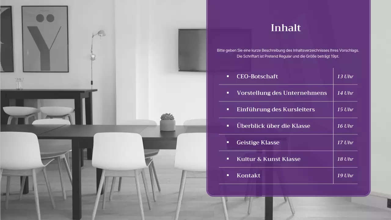 Vorschlag für einen eintägigen Workshop in lila