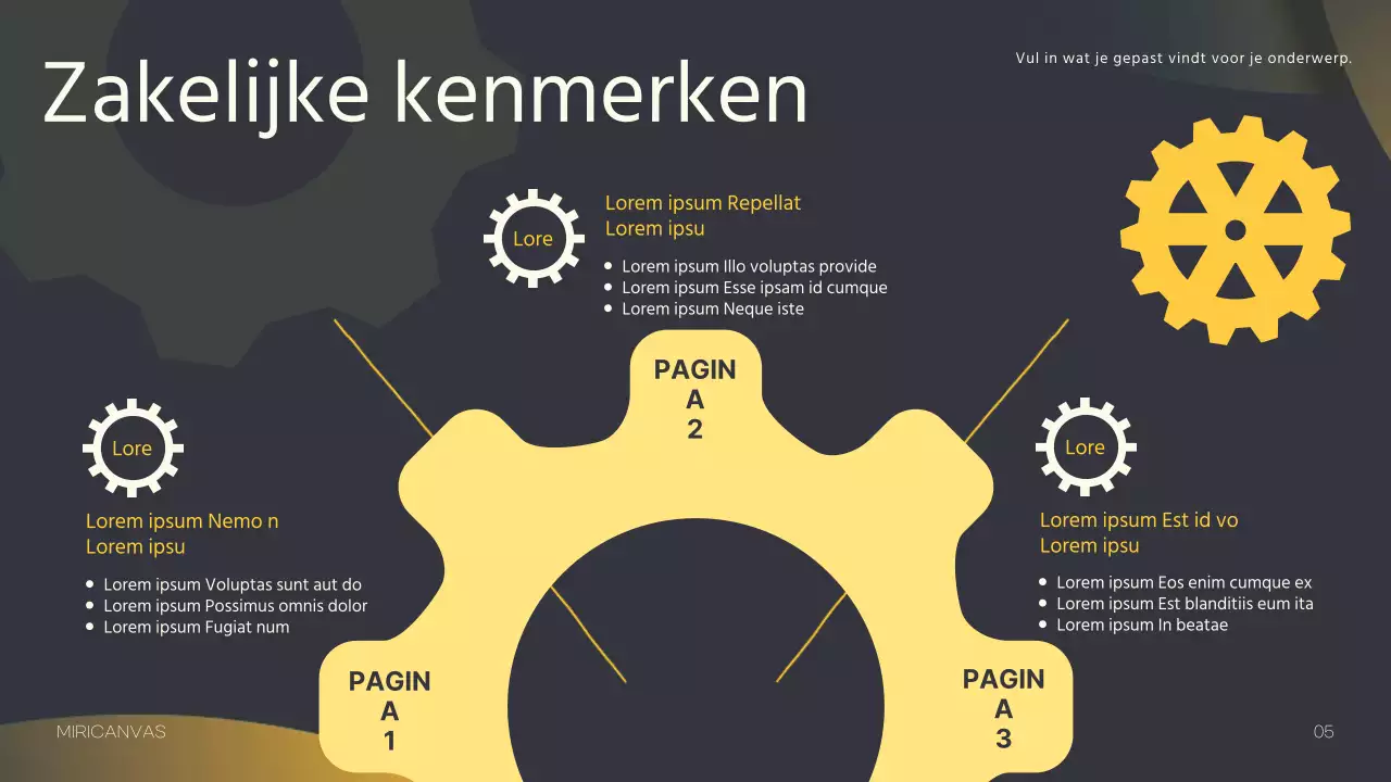 Een tandradpipet met gele lijnen op een zwarte achtergrond als punten