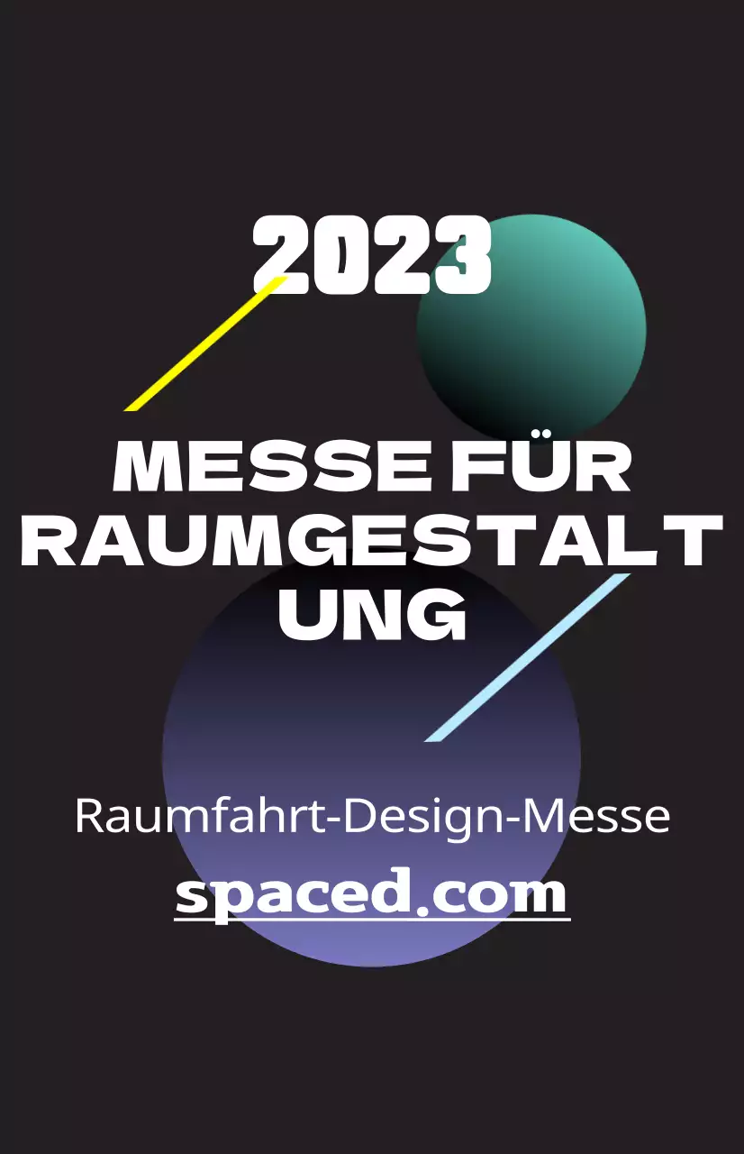 Fördern Sie eine Messe für räumliches Design mit farbenfrohen Illustrationen von Formen und Text.