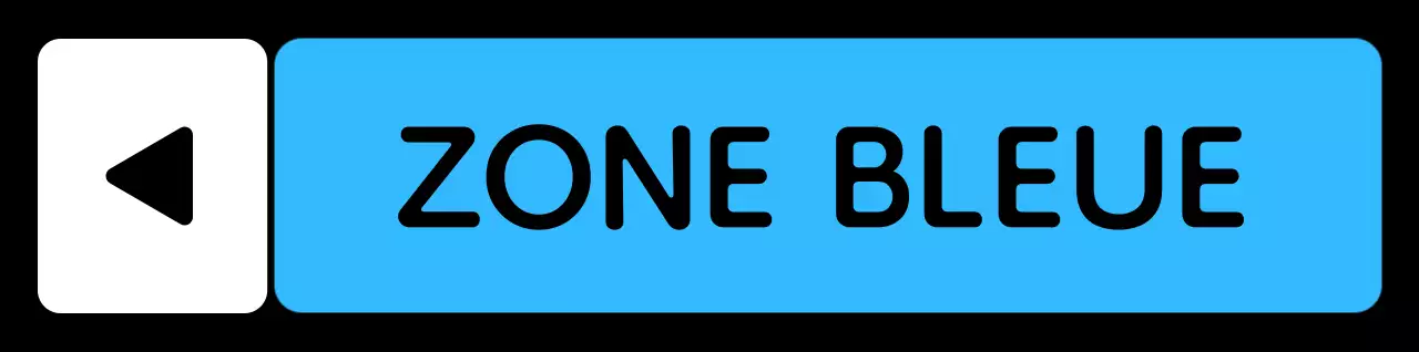 Un guide de zone simple avec un texte de localisation vert bleu violet et une géométrie triangulaire carrée.