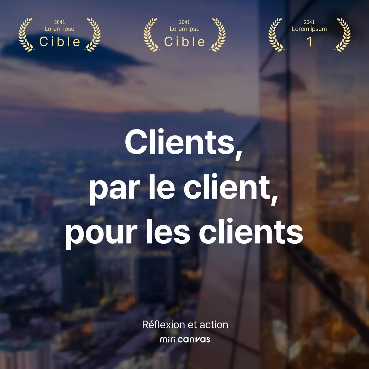 Slogan d'entreprise sur fond noir