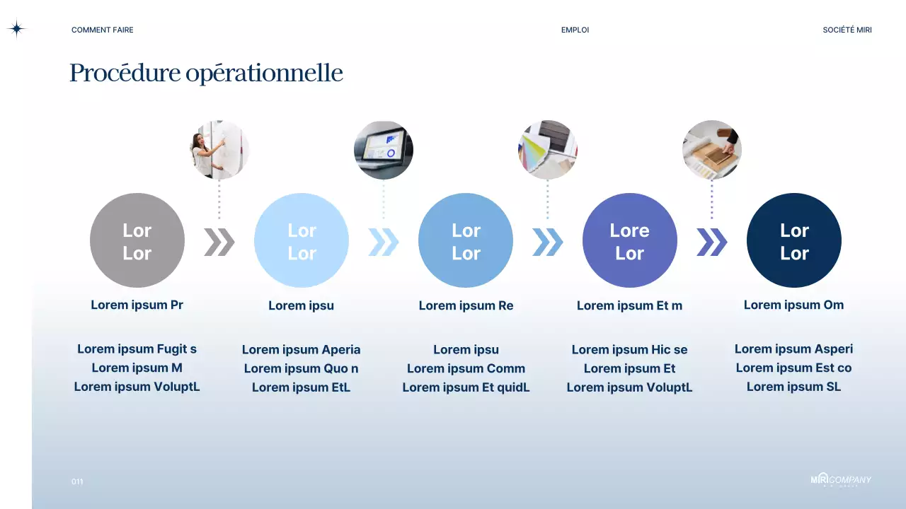 Proposition de PT moderne en bleu marine