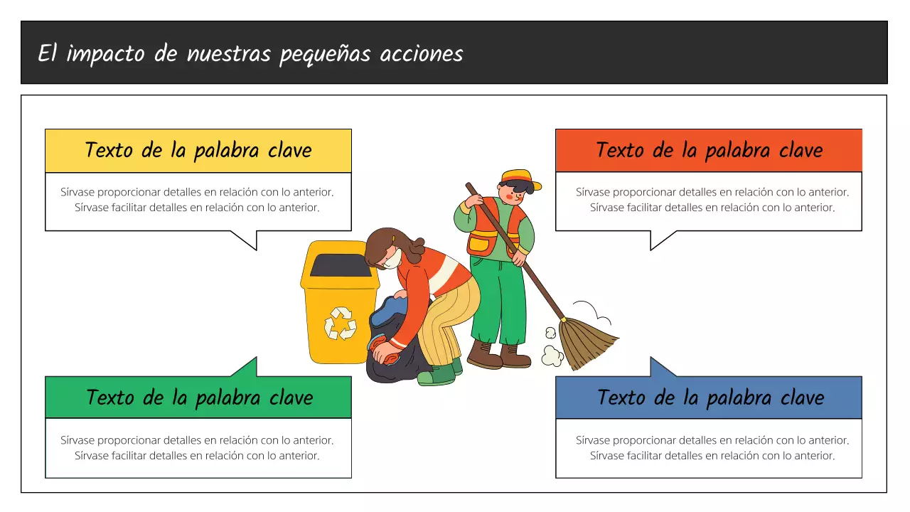 Una presentación moderna, amarilla y verde sobre el ecologismo