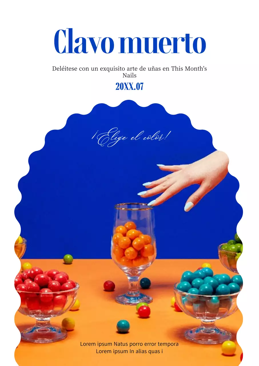 Promover una uña azul y fría del mes