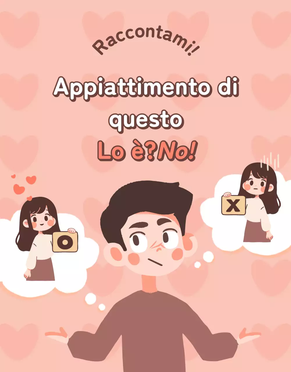 Un semplice post in stile webcomic con sfondo rosa