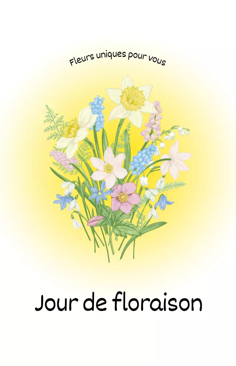 Un fleuriste avec des dégradés de couleurs et des illustrations de bouquets pour une sensation de fraîcheur printanière