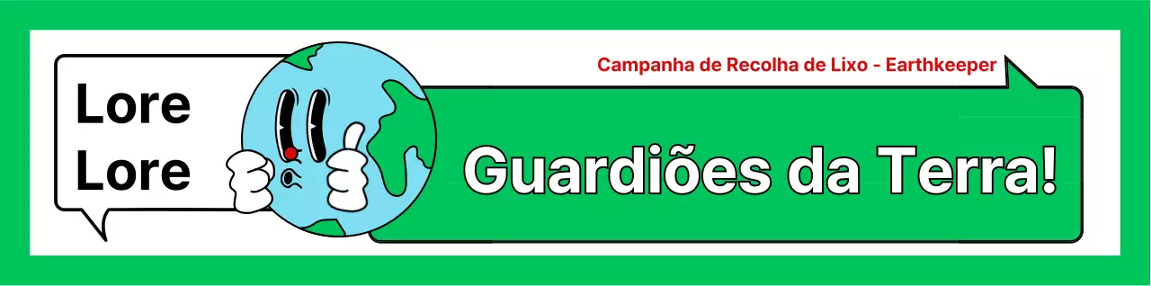 Promover uma campanha ambiental com uma bonita ilustração verde e branca da Terra