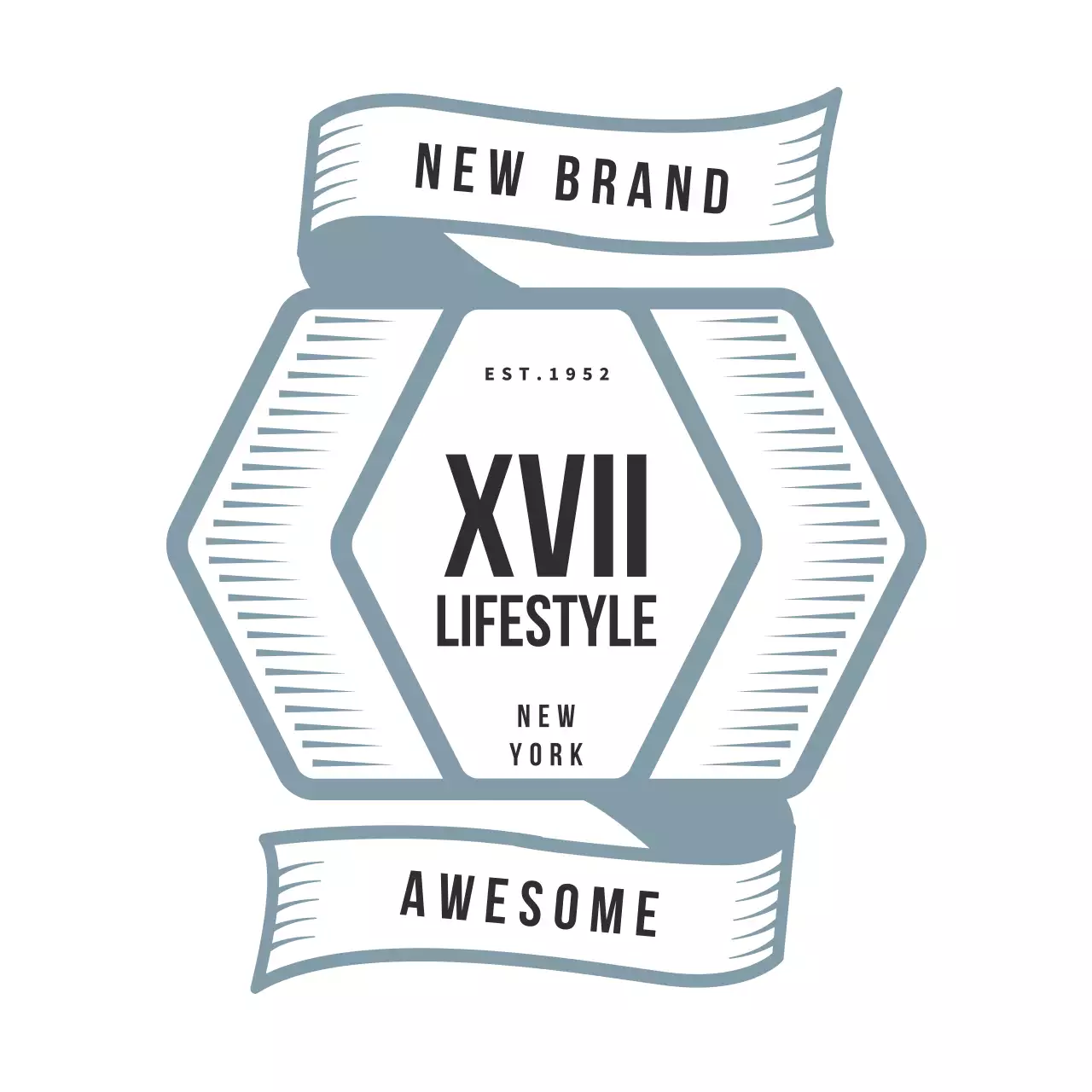 グレー モダン ライフスタイル ロゴ