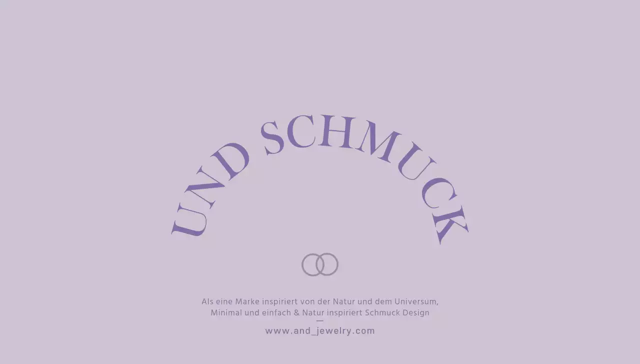 Für ein Juweliergeschäft mit einem Ring-Symbol in schlichtem, edlem Design in Lila