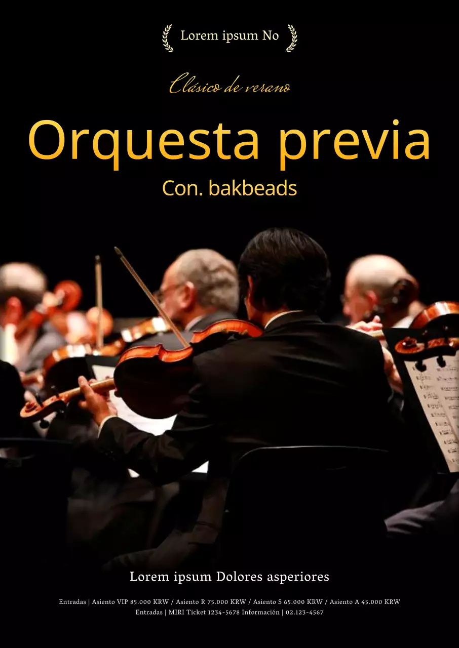 Orquesta de otoño con fondo negro y aspecto limpio