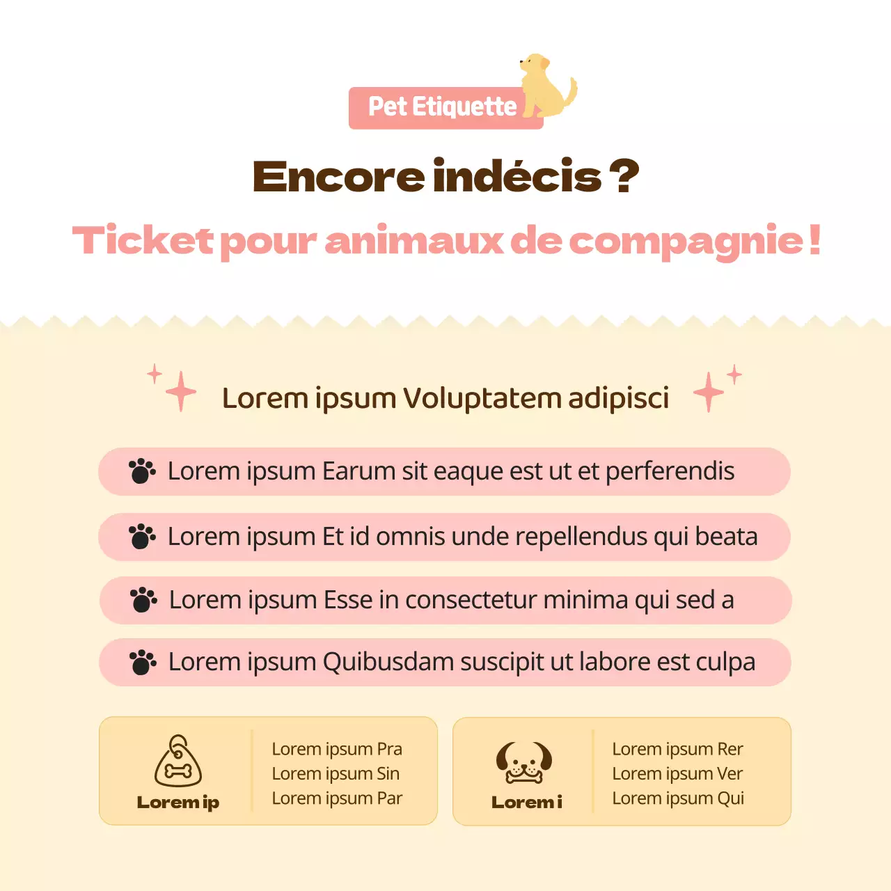 Promouvoir un hôtel pour chiens rose, chaud et câlin (CardNews)