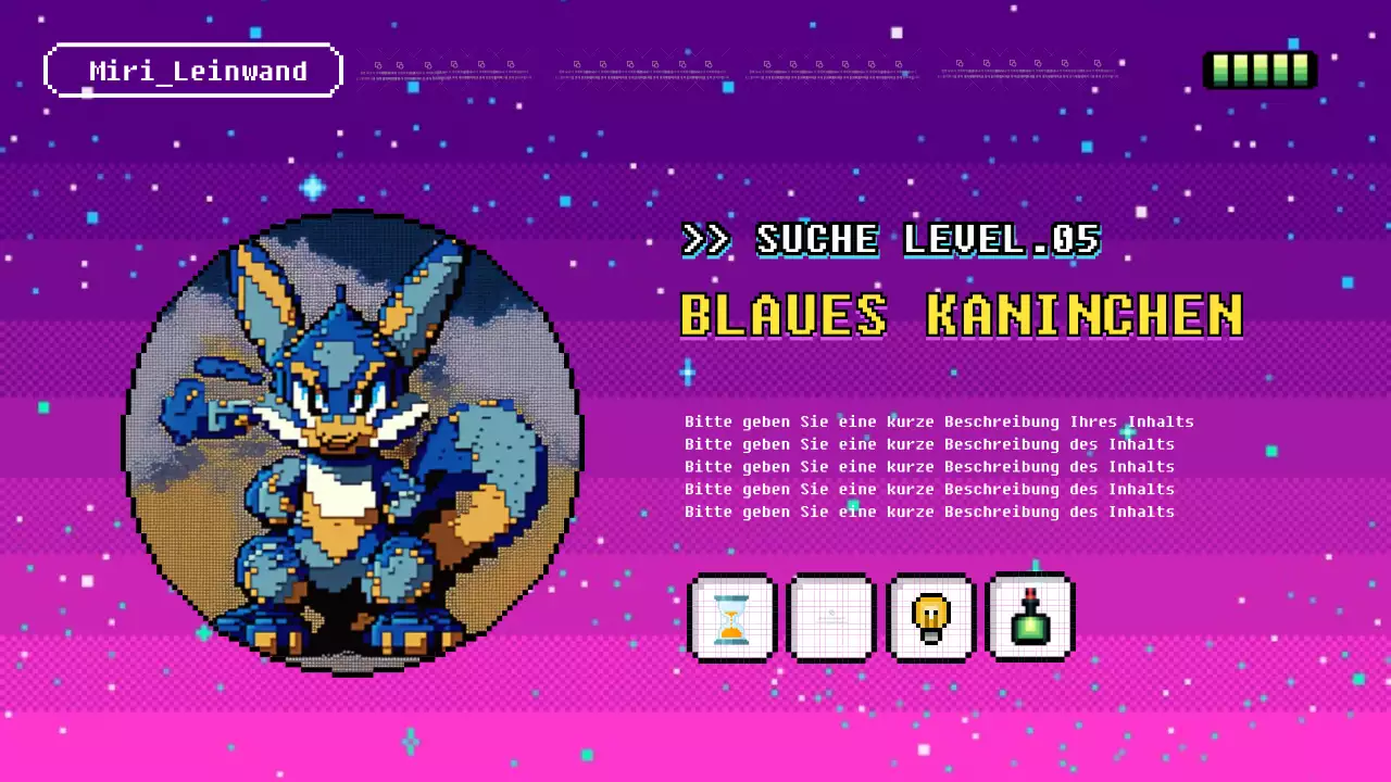 Lila und rosa kybernetische Spielförderung