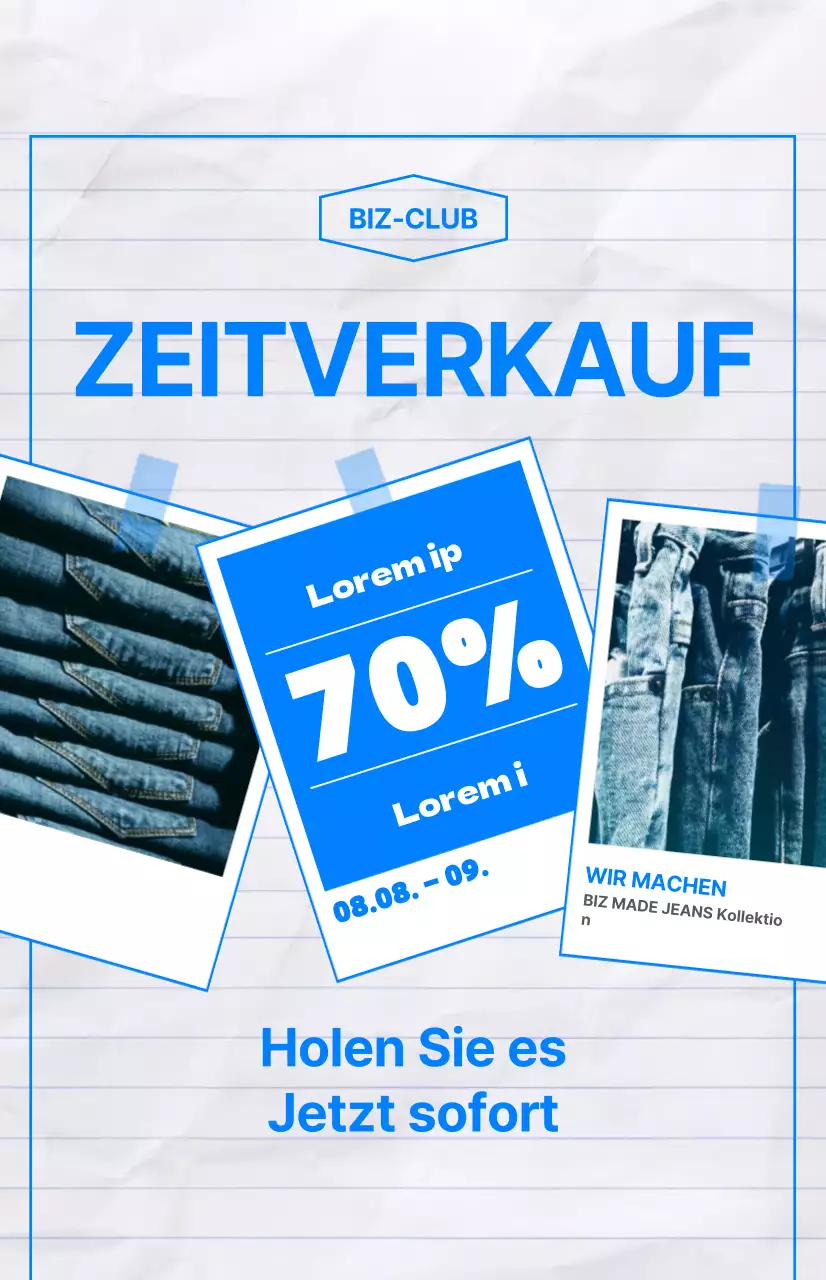 Time-Sale-Werbefahne mit sommerlichem Flair