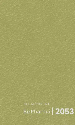 Couverture d'agenda avec le logo vertical d'une entreprise pharmaceutique