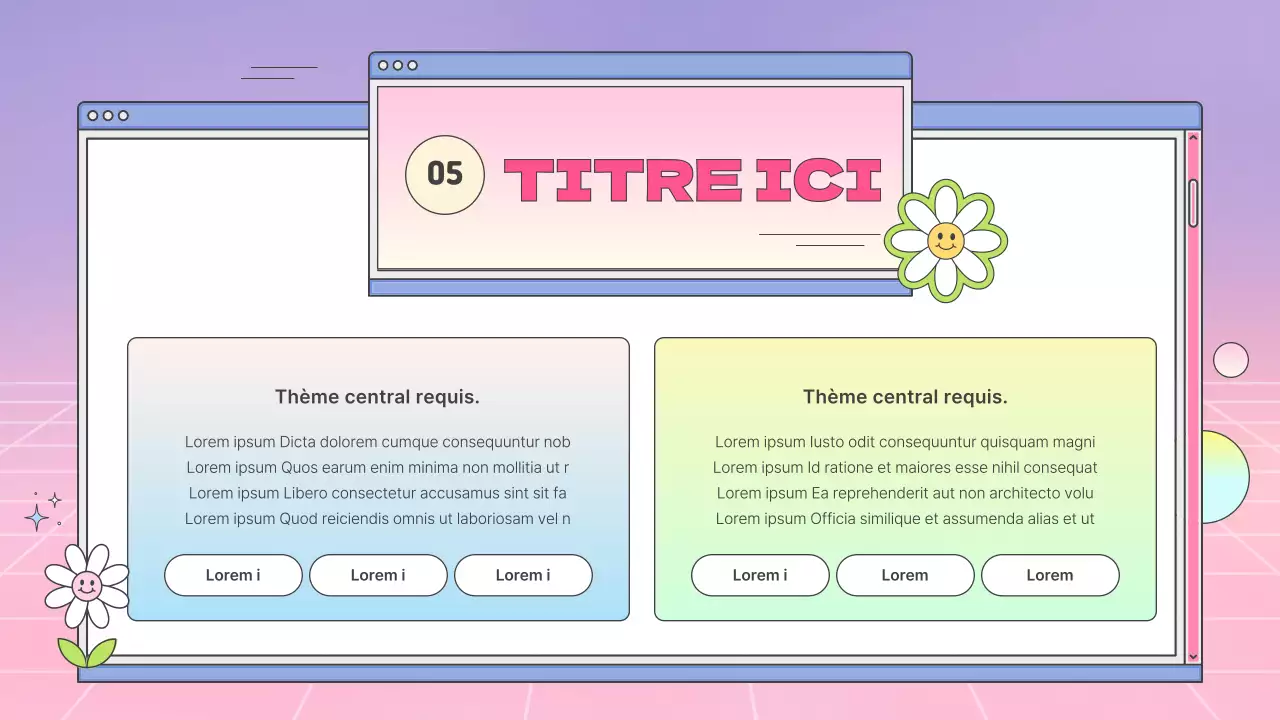 Un profil d'entreprise kitsch avec des dégradés roses