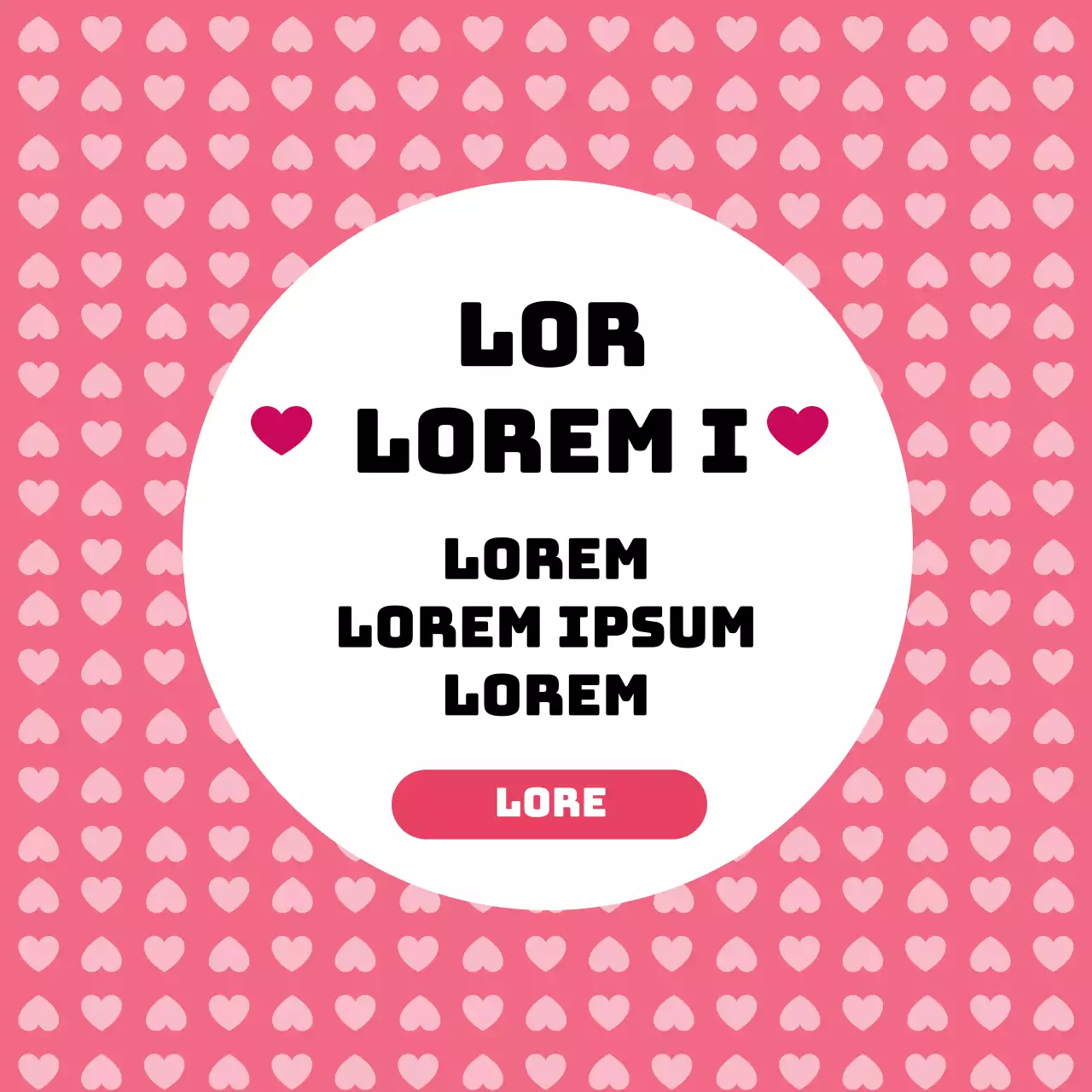 Roze hartjespatroon leveringslabel