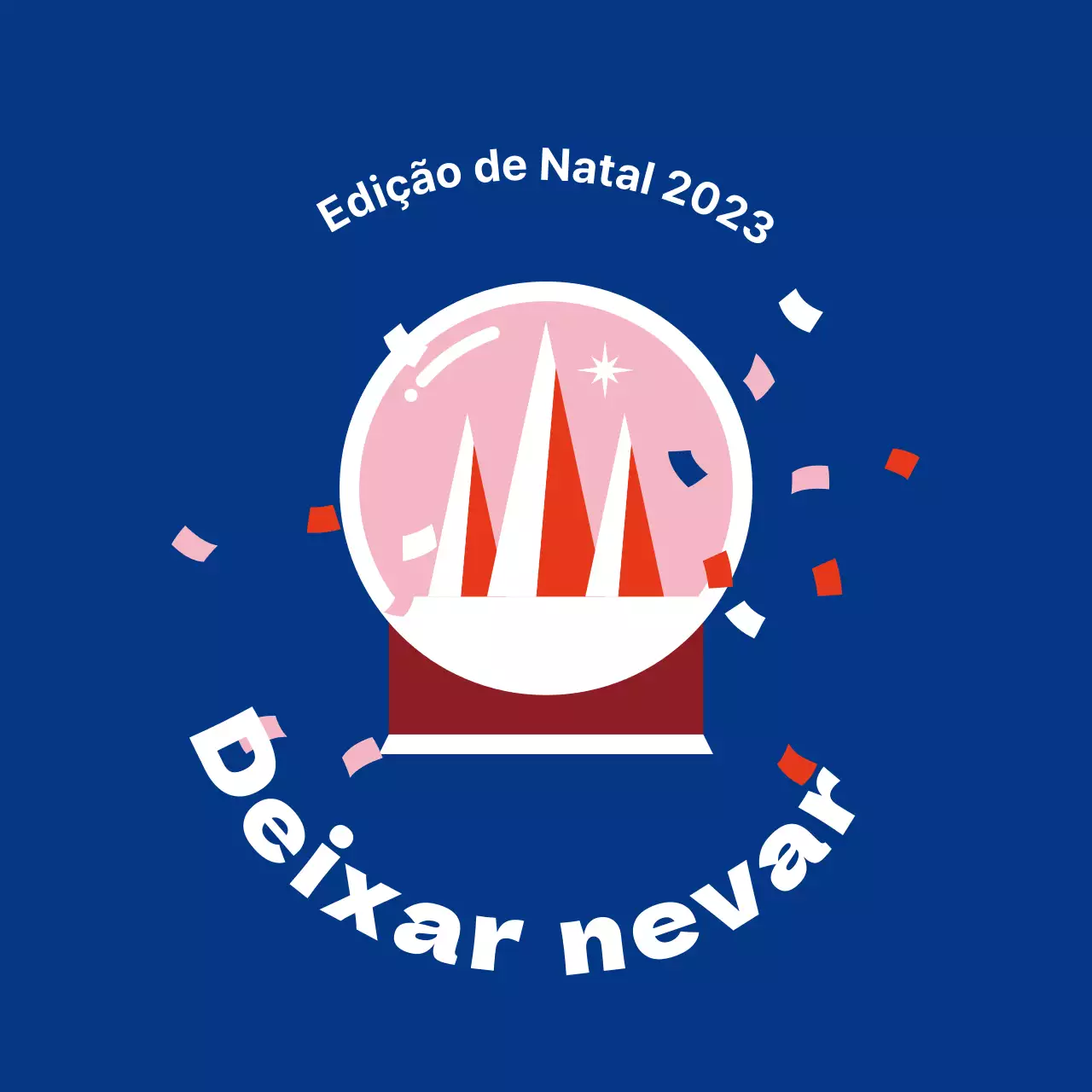 Etiquetas de embalagem de Natal ilustradas a vermelho e azul