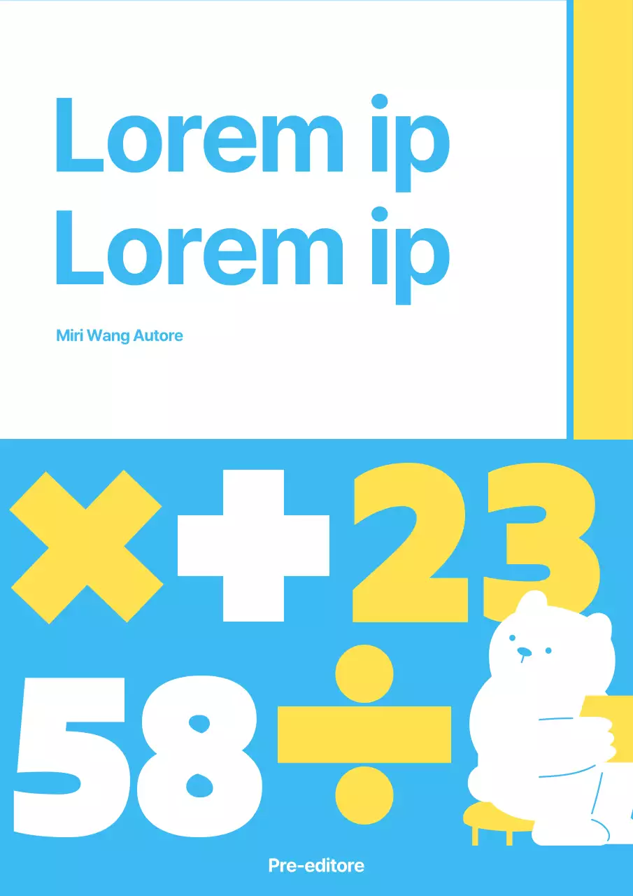 Copertina kitsch per la didattica della matematica in blu e giallo