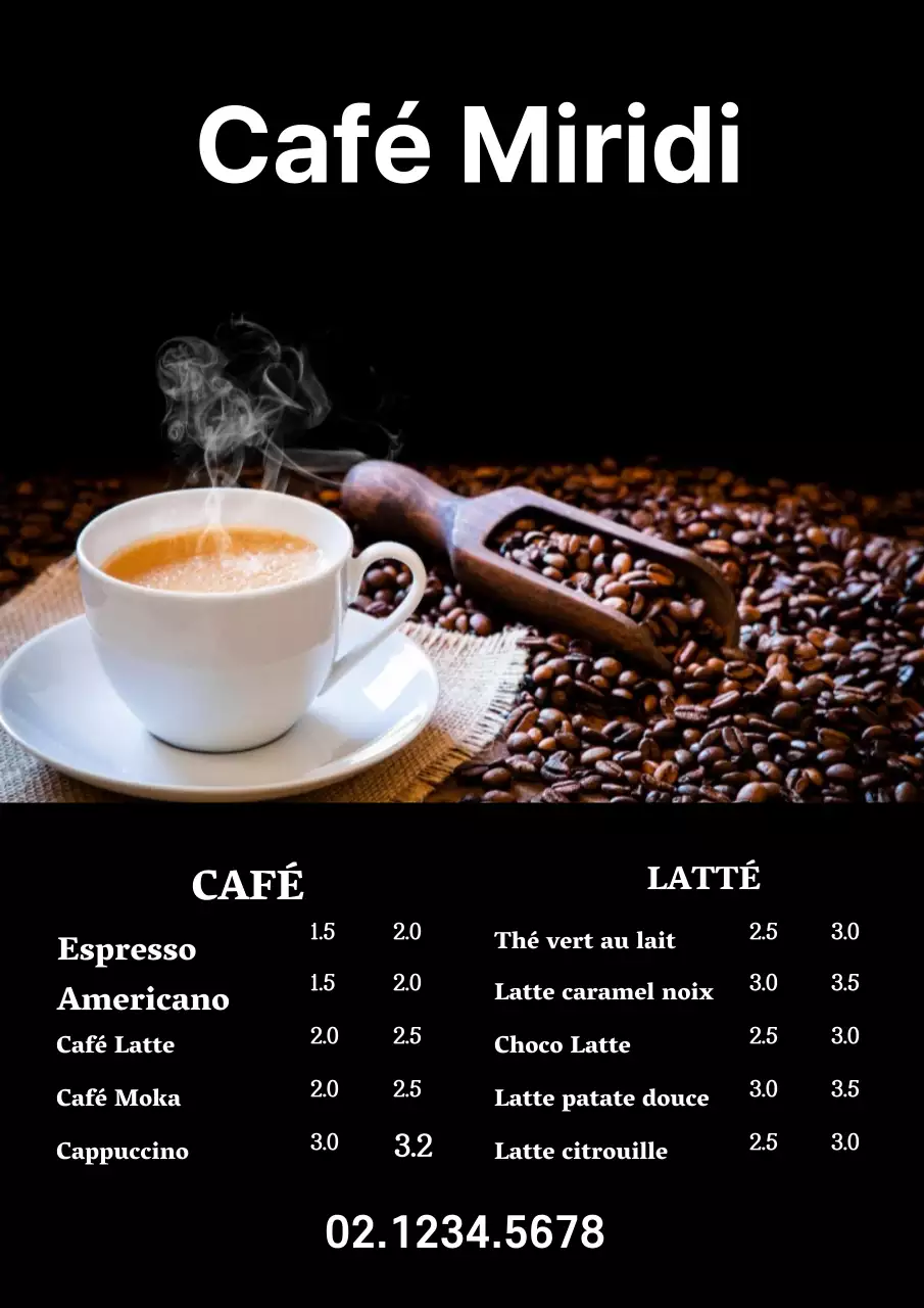 43158_Panneau de menu du café