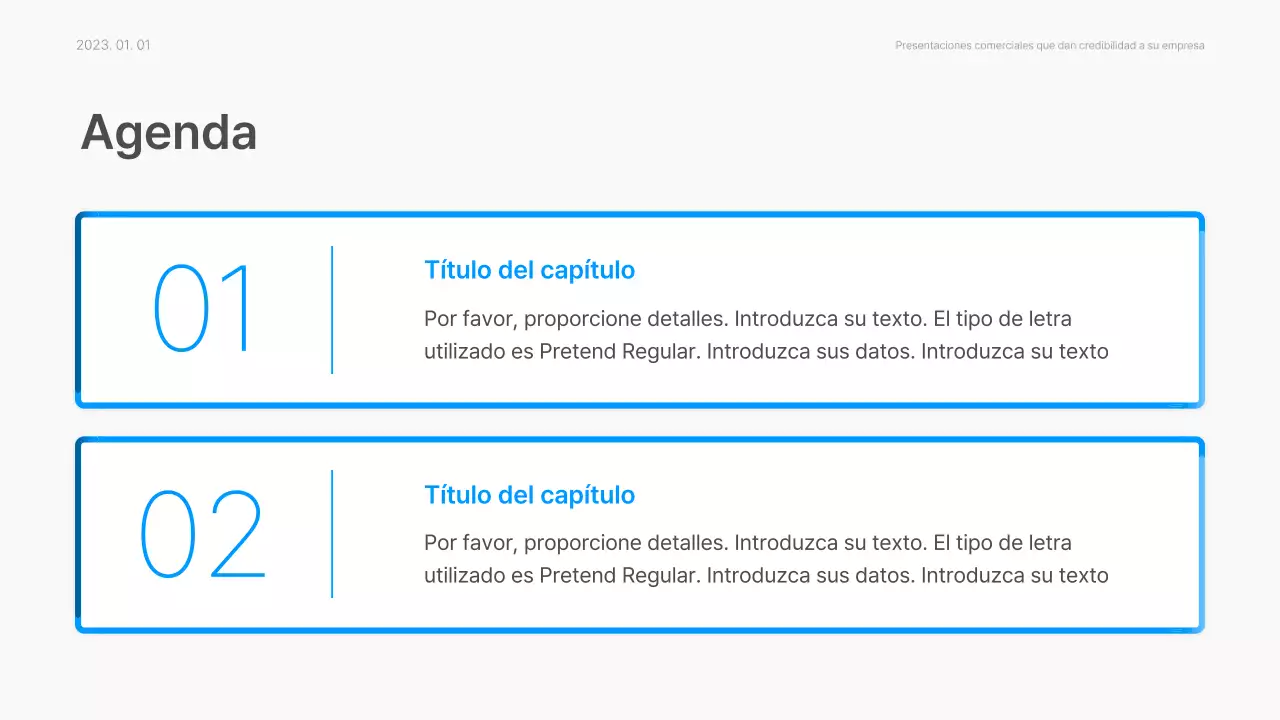 Informe corporativo con un moderno estilo degradado en blanco y azul