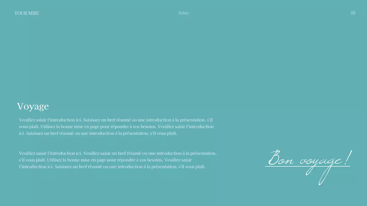 Présentations de voyages