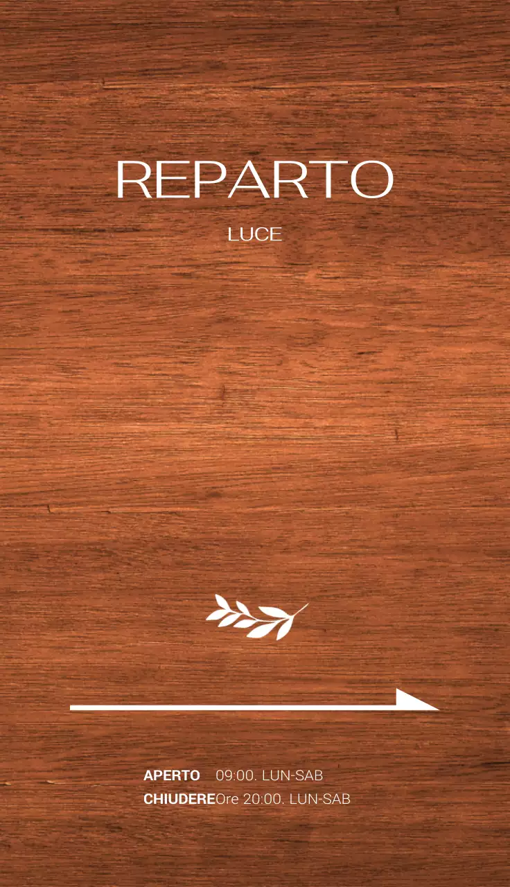 Una semplice illustrazione di foglie bianche con una freccia per indicare la posizione di un negozio di fiori