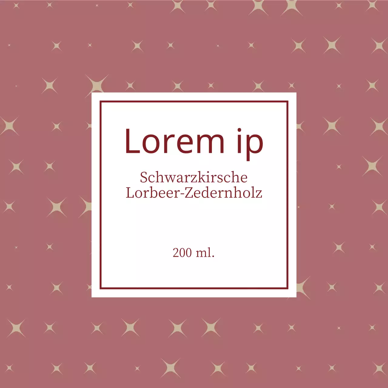 Rotes Glitzermuster Diffusor-Etikett