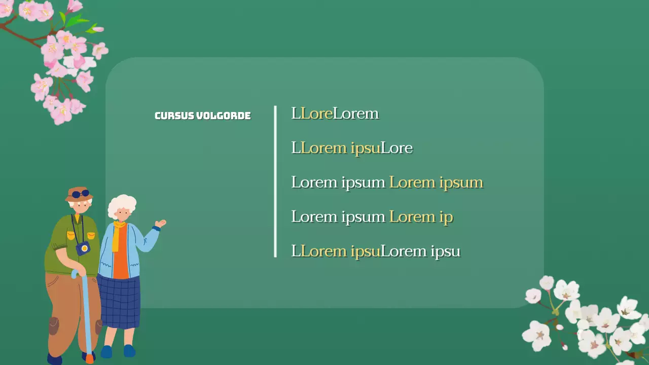 Groen en minimalistisch Silver Town cursusmateriaal