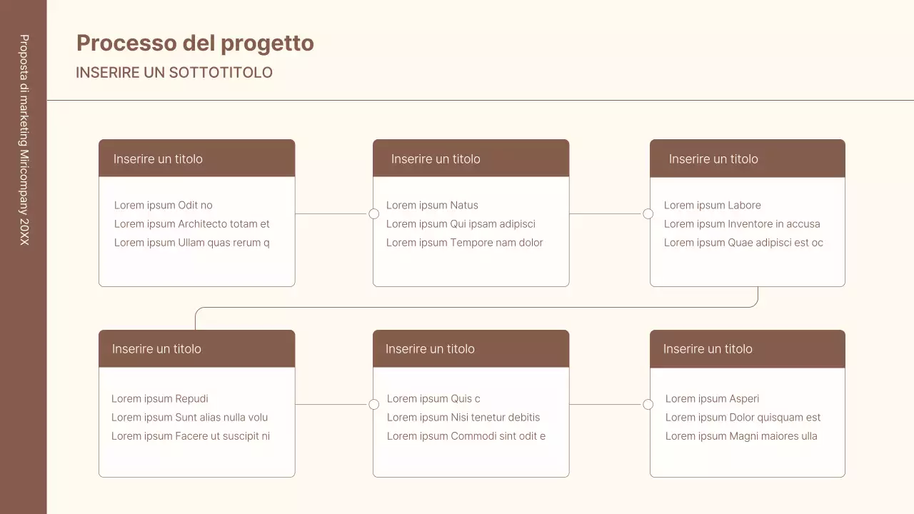 Un kit di concetti aziendali con linee minimaliste e semplici in marrone.