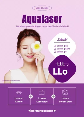 Lila trockenes Auge aqua Augenlaser Veranstaltung