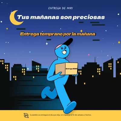 Blue Cat promociona su simpático servicio de reparto de madrugada