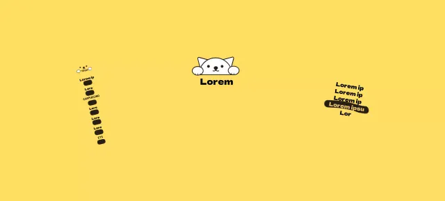 Gelbe Katze Illustration Pet Cafe