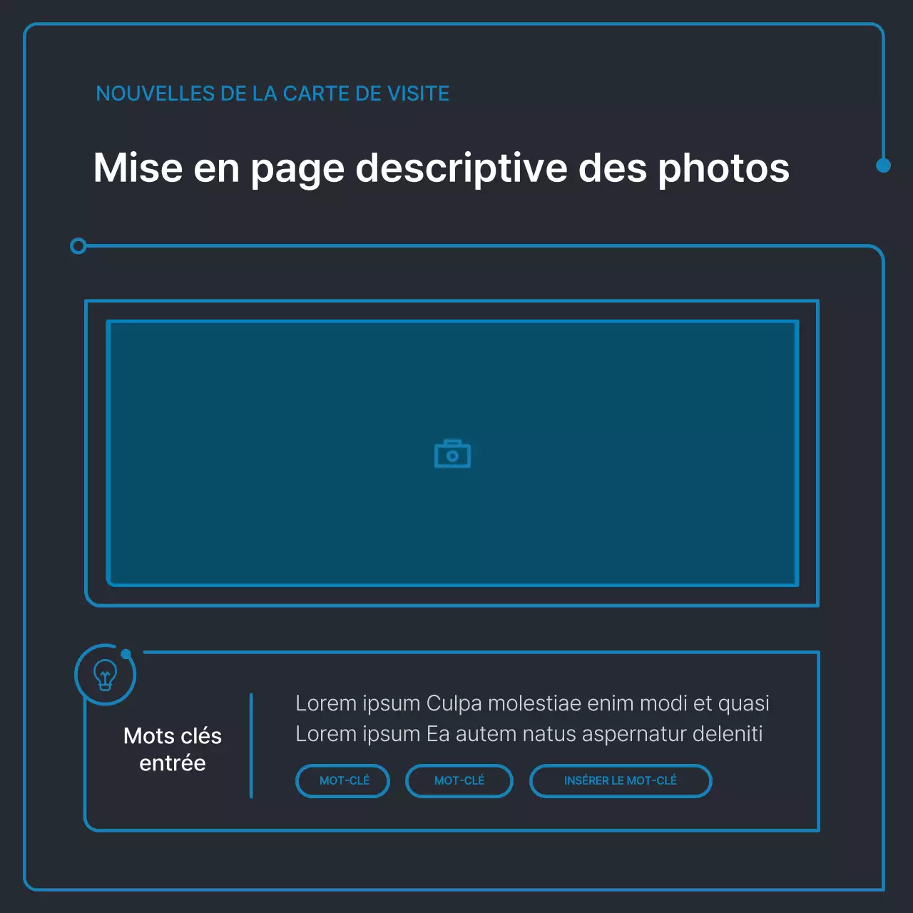 Formes géométriques simples en noir et bleu pour les entreprises