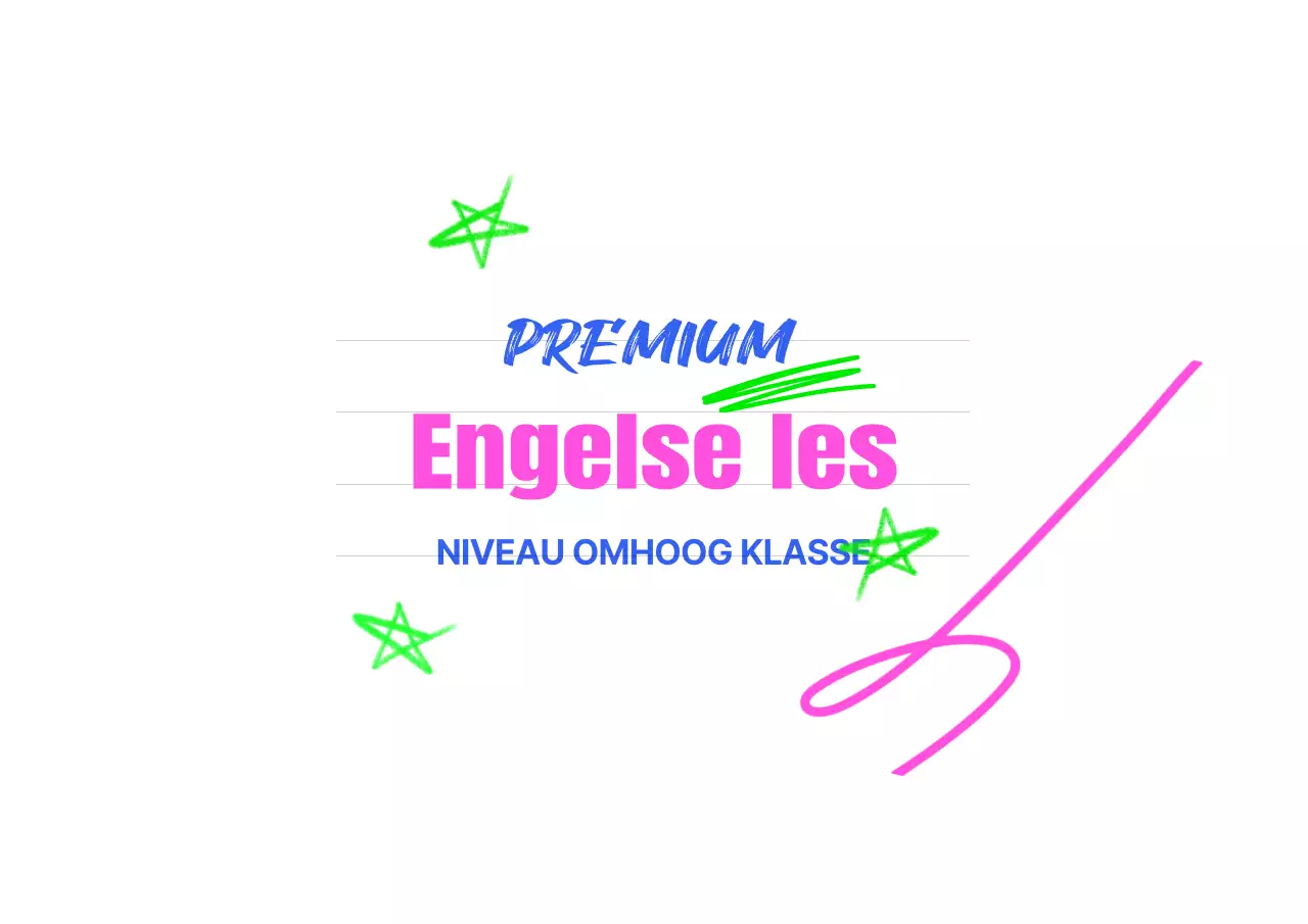 Een kleurrijke en charmante Engelse taalschool in blauw en roze