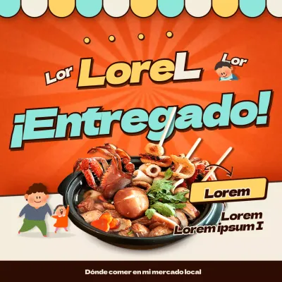 Señalización del concepto de mercado naranja